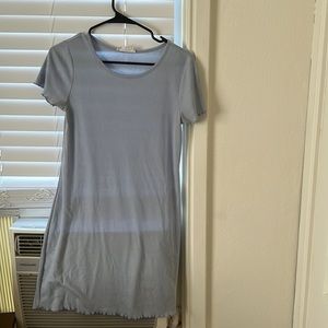 Doesn’t fit me right anymore, baby blue, mini, bodycon dress, size medium.